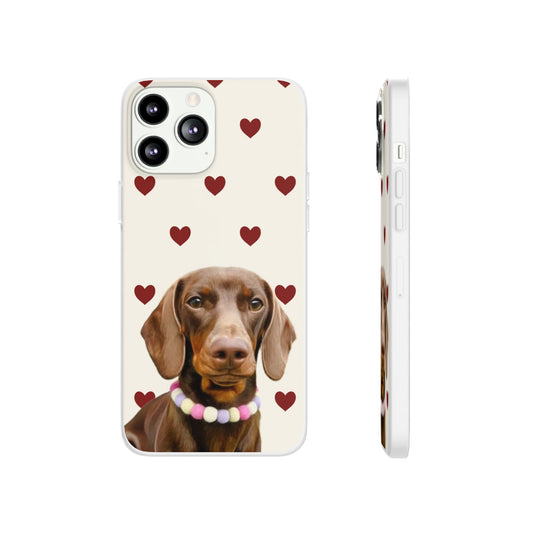 Custom Dog Heart Flexi Case - Perfect Pet Lover Gift