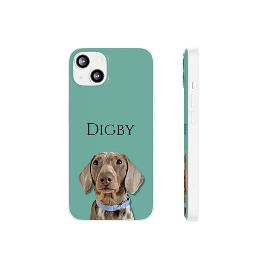 Custom Dog Flexi Case - Personalized Pet Phone Cover for Dog Lovers